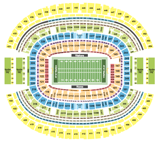 AT&T Stadium Cotton Bowl Seating Chart